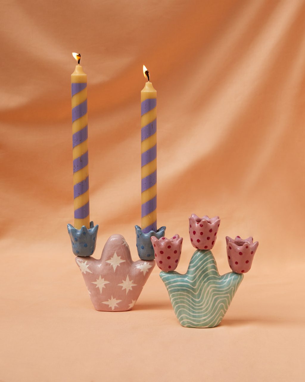 Candelabros de porcelana fantasía