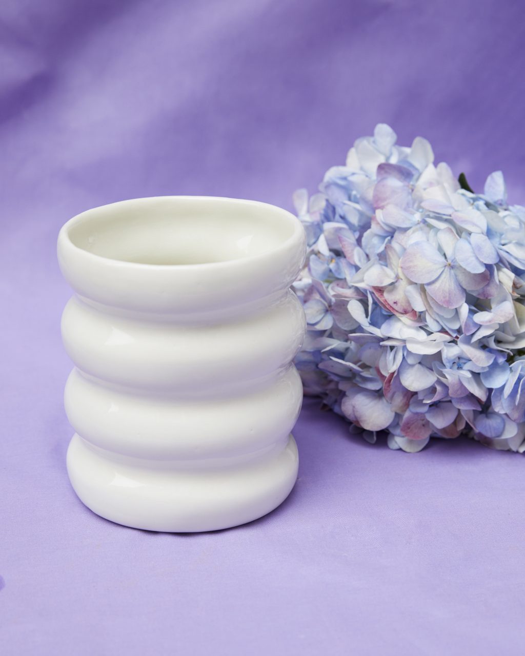 Jarrón onditas porcelana